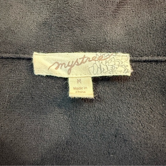 Mystree Mixed Media Faux Fur & Suede Cropped Jacket | Size M Black - Picture 6 of 10